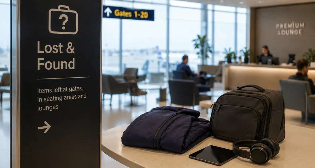 departure lounge lost found